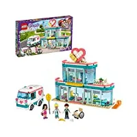 lego friends 41394 l’hôpital de heartlake city avec mini poupées et jouet ambulance, pour filles et garçons de 6 ans et