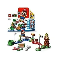 lego 71360 super mario pack de démarrage les aventures de mario, jouet de construction, augmenté, avec figurine interactive, bowser, cadeau enfants 6 ans
