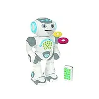 lexibook- powerman max-robot éducatif et programmable pour jouer et apprendre-jouet pour garçons et filles-parle en français, danse, musique, stem, raconte des histoires, lance des disques, rob80fr