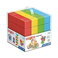 geomag jeux de construction magnétique pour enfants magicube - jouets éducatifs pour garçons et filles 100% recyclé - 24 cubes magnétiques collection green