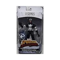 marvel legends spider-man – figurine venomized captain america de 15 cm - edition collector