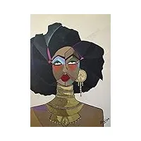 coki puzzles 500 pièces -princesse de nubie - portrait de princesse - femme noire d'après un tableau de drey sørensen - puzzle de princesse pour adultes - dès 12 ans - 33 x 46 cm