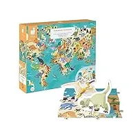 janod - puzzle enfant educatif les dinosaures - 200 pièces - dès 6 ans, j02679