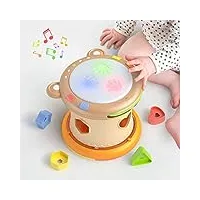 tumama jouet musical bébé,tambour musical jouet interactif cadeau,jeux électroniques pour enfants,jouets d'éveil musicaux,jouet éducatif sensoriel bébé,instrument de tambour musique pour les enfants