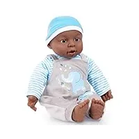 bayer design 94001ah poupon bébé, poupée interactive baby, garçon, 12 sons de bébés, avec des bouclettes, corps doux, afro-américaine