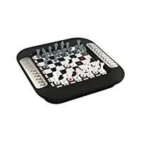 lexibook cg1335 chessman fx jeu d'échecs électronique avec clavier tactile et effets sonores et lumineux 32 pièces 64 difficulté jeu de société familial noir/argent, 2 joueurs