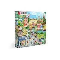 eeboo puzzle 1000 pièces en carton recyclé pour adulte, parcourez la ville de copenhague, pztcop, 1