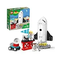 lego 10944 duplo town mission de la navette spatiale, jeu pour les enfants de 2 ans et plus avec des figurines d'astronautes