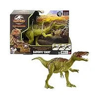 jurassic world : la colo du crétacé, figurine articulée dinosaure baryonyx limbo attaque sonore, jouet pour enfant, gwd12