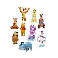 disney store lot de 9 figurines inspirées de l’univers de winnie l'ourson – figurines moulées en plastique – convient aux enfants de 3 ans et plus
