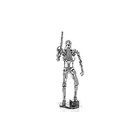 metal earth iconx - terminator t-800 – figurine terminator – maquette metallique – construction puzzle 3d en metal de 7.2 x 7.5 x 19.5 cm
