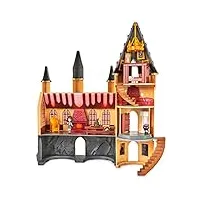 harry potter - chÂteau de poudlard magical minis wizarding world - château poudlard avec effets sonores et lumineux - figurine hermione et 12 accessoires - 6061842 - jouet enfant 5 ans et +