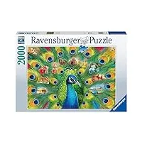 ravensburger - puzzle adulte - puzzle 2000 pièces - le pays du paon - adultes et enfants dès 14 ans - puzzle de qualité premium fabriqué en europe - art et monde animal - 16567
