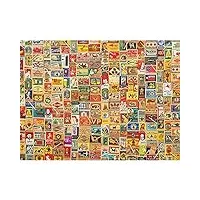 bria puzzle puzzles vintage boîte d'allumettes 500-6000 pièces adulte lion coloré classique vie à venise pour adultes et enfants 0201 (couleur : a, taille : 2000 pièces)