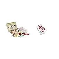 jeujura - 8139- jeux de société-jeu de loto - coffret en bois & 8989- jeux de société-96 cartes de loto