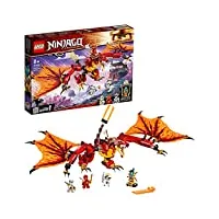 lego 71753 ninjago l’attaque du dragon de feu avec mini figurines kai, zane et nya - jouet enfant 8 ans