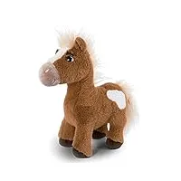 nici lorenzo le cheval en peluche de 35 cm debout avec bride et selle - peluches chevaux pour filles, garçons et bébés - doudou pour jouer et à câliner - jouet animal tout doux