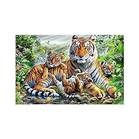 puzzles for adults mère et enfant tigre 5000 piece kids jigsaw puzzles game toys gift for children boys and girls