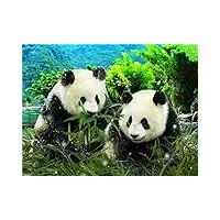 puzzle 1000 pièces puzzle panda géant mange du bambou-5000 comme cadeau de jeu
