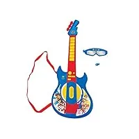 lexibook paw patrol la pat'patrouille chase guitare électronique lumineuse avec micro, lunettes avec microphone, mélodies, 2 modes de jeu, prise pour mp3, bleu/rouge, k260pa, squadra dei cuccioli
