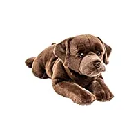 uni-toys - labrador marron, couché - 60 cm (longueur) - chien - peluche, doudou