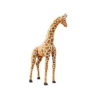 hengqiyuan géant en peluche girafe jouet câlin de girafe, peluche de girafe ultra douce avec des jambes flexibles pour être assis et debout, le cadeau parfait,140cm