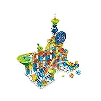 vtech marble rush adventure kit de circuit à billes, jouet de construction avec 10 billes et 128 blocs de construction, code couleur, musique et son, pour enfants à partir de 4 ans, multicolore, 31,8