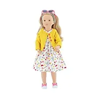 petitcollin vilac - starlette ambre - jouet en vinyle - poupée avec robe à fleurs - 44 cm - tient debout toute seule pour les enfants - À partir de 3 ans