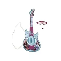 lexibook disney frozen la reine des neiges guitare électronique lumineuse avec micro lunettes avec microphone mélodies prise pour mp3, bleu/violet, k260fz