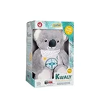 gipsy toys - kwaly - koala conteur d’histoires - peluche qui parle interactive - version française - 2 heures de contes merveilleux pour enfants de 2 à 8 ans 056071 gris