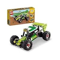 lego 31123 creator 3 en 1 le buggy tout-terrain, chargeuse-pelleteuse, vtt jouet pour les enfants, ensemble de 3 véhicules de construction