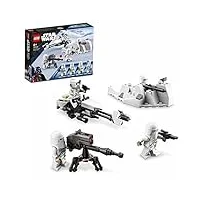 lego 75320 star wars pack de combat snowtrooper, set collector avec 4 figurines, blaster et jouet pour enfant +6 ans