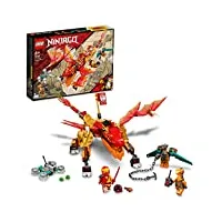 lego 71762 ninjago l’Évolution dragon de feu de kai, jouet pour enfants +6 ans, set avec figurines guerriers serpents avec bannière de mission à collectionner