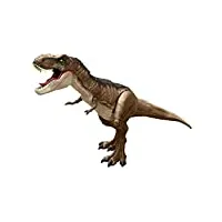 mattel jurassic world t-rex super colossal, figurine dinosaure, jouet pour enfant dès 4 ans,, hbk73
