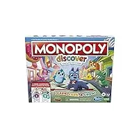 monopoly découvrez le jeu de société pour enfants à partir de 4 ans, jeu amusant pour les familles, plateau de jeu à 2 faces, 2 niveaux de jeu, outils pédagogiques pour les familles