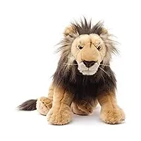 uni-toys lion couché - 70 cm (longueur) - peluche sauvage - doudou