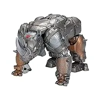 transformers: rise of the beasts, figurine convertible smash changer rhinox de 22,5 cm, à partir de 6 ans