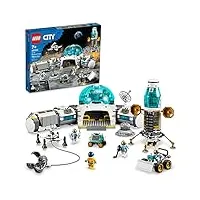lego city lunar research base jouet spatial pour enfants qui aiment l'espace 60350, lander lunaire, rover et poussette lunaire inspiré de la nasa avec 6 figurines d'astronaute, à partir de 7 ans