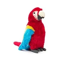 uni-toys - perroquet - 28 cm (hauteur) - oiseau en peluche - peluche (rouge)