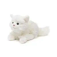 uni-toys - chat blanc, couché - 20 cm (longueur) - chaton en peluche - peluche, doudou