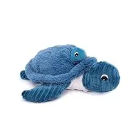 les dÉglingos ptipotos by sauvenou tortue maman/bebe bleu - peluche bébé toute douce - idée cadeau de naissance - 29cm