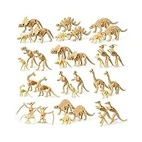 rumia lot de 36 squelettes de fossile de dinosaure, figurines assorties en os de dinosaure pour jeu scientifique, dino sable, creuser, cadeaux pour anniversaire, noël, thanksgiving (style 2)
