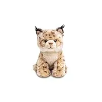 uni-toys - lynx jeune, assis - 22 cm (hauteur) - félin en peluche - peluche, doudou