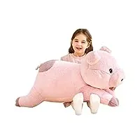 ikasa peluche cochon géant animal jouets - grand porc cochonnet mignon moelleux peluche grosse douce animaux de grande taille adorable - cadeaux pour les enfants filles garçons (78cm, rose)