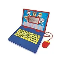 lexibook jc598pai3 - paw patrol - ordinateur portable éducatif et bilingue - jouet en allemand/anglais pour enfant (garçons et filles) - 124 activités, apprentissage des jeux et de la musique avec