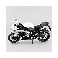 hzgly 1/12 Échelle vélo de course moto moulé sous pression véhicules modèles passe-temps pour collection pour kawasaki pour ninja 636 zx 6r (color : white)