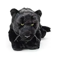 uni-toys - panthère noire, couchée – 44 cm (longueur) – peluche sauvage – doudou