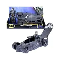 dc batman - pack batmobile + figurine batman 30 cm comics - véhicule batmobile et figurine articulée 30 cm - jouet enfant 4 ans et +