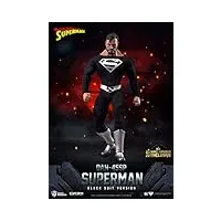 beast kingdom - figurine d'action warner bros dc comics superman black suit 1:9 dynamic 8ction heroes