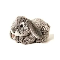 uni-toys - lapin bélier, couché (gris) - 18 cm (longueur) - lapin en peluche, lapin - peluche, doudou